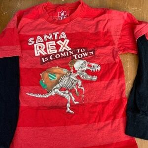 Wes and Willy Shirt - Santa Rex Is Coming To Town